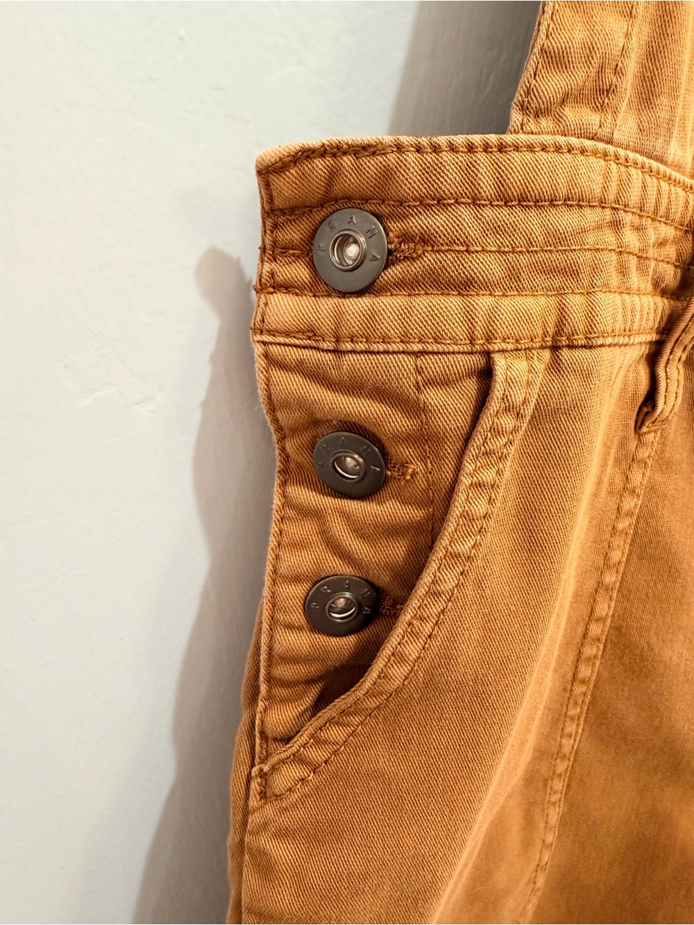prAna Sancho Shortalls Shorts Overalls Women’s XS Antique Bronze Copper Brown - Picture 5 of 13